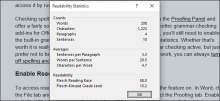 Kiểm tra các bài viết của bạn có thể đọc được với thống kê dễ đọc của Word