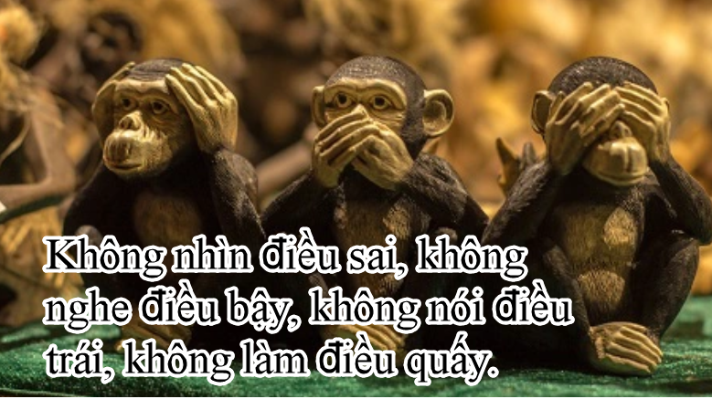 Hình tượng 3 chú khỉ “không nhìn, không nghe, không nói” này quả thực rất uyên thâm và sâu sắc, là một lẽ sống đẹp trong cuộc đời.